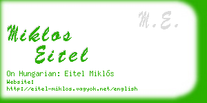miklos eitel business card